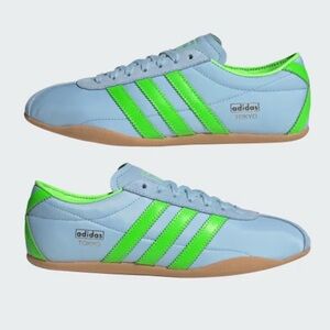 Adidas Tokyo Light Blue and Neon Green Sneakers